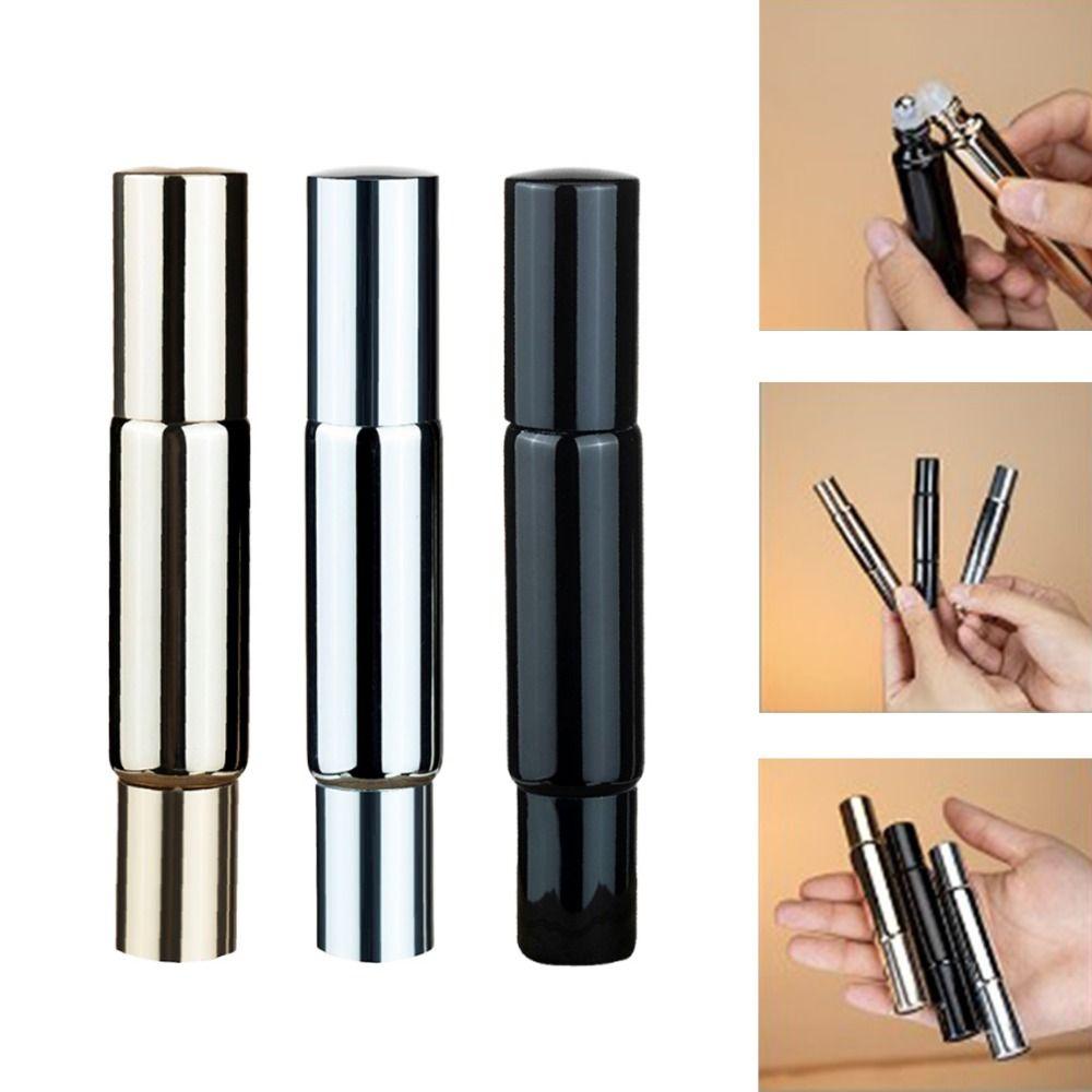 3Pcs Refillable Perfume Sub-bottling Set 10ml Refillable Roll On Bottle Cosmetics Storage