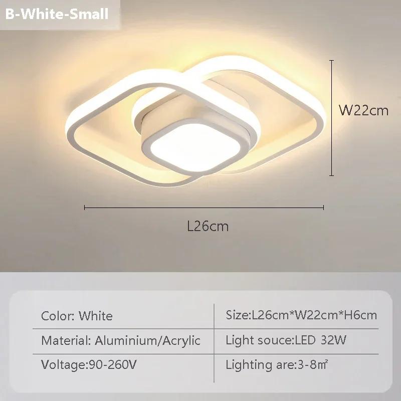 

Современный светодиодный потолочный светильник квадратный круглый светильник коридор прихожая проход внутренний пульт дистанционного управления светодиодный домашний декор лампа освещение блеск Cool white - No RC