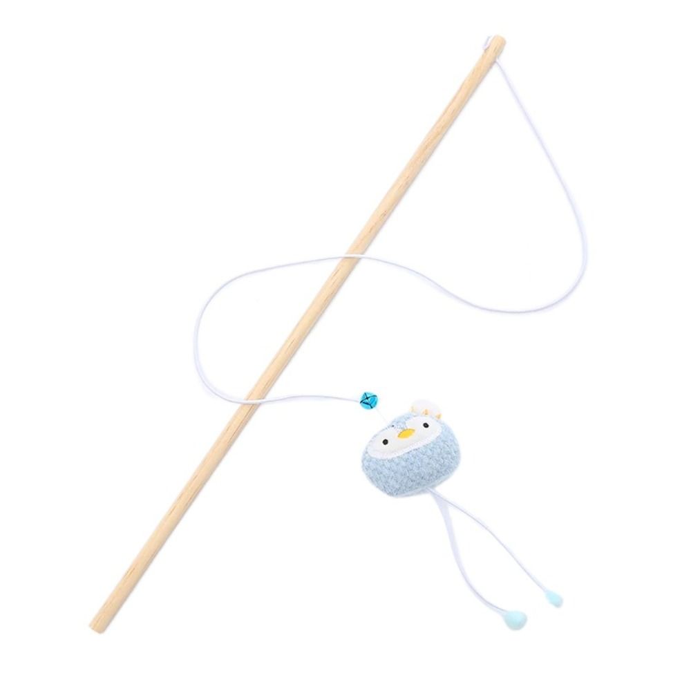 

Палочка-дразнилка для кошек в форме животного, деревянная палочка, интерактивная палочка, милые товары для питомцев, кошка Penguin