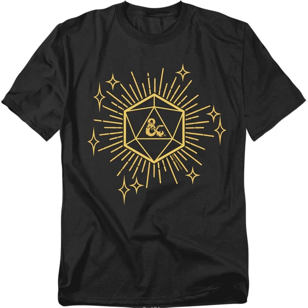 Dungeons And Dragons Year Of The Dragon Lucky D20 Adult Unisex T-Shirt Black XXXL
