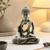 Buddha Statue with Openwork Cutouts Zen-Style for Desk, Aquarium