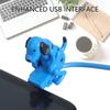 Efficient Portable Blue Type C Charging Cable Suitable for Gaming Consoles Phone and Devices Featuring Moving Dog Design