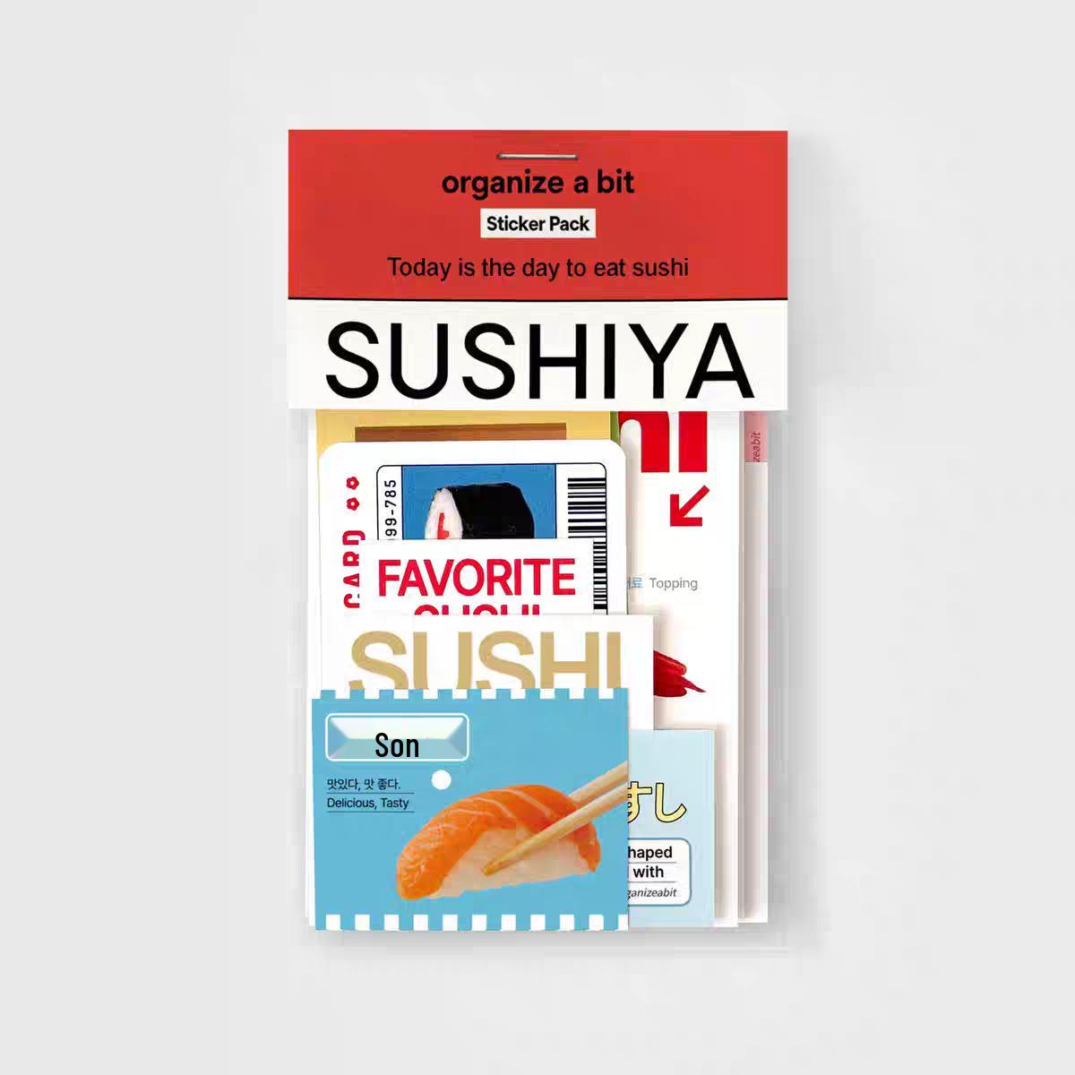 Korean & Japanese Style Sticker Pack: Retro Sushi Diary Decoration & Collage Material