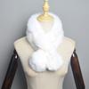 New Style Women Winter Real Rabbit Fur Scarf Lady Warm Rabbit Fur Scarves Knit Natural Real Rabbit Fur Ring Casual Muffler