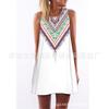 European and American Hot-selling New Digital Printing Round Neck Big Pendulum Loose Off-the-shoulder Medium and Long Vest Sleeveless Dress