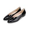Cow Leather Enamel Point Toe Flat Pumps 1.5cm Bbj115bk