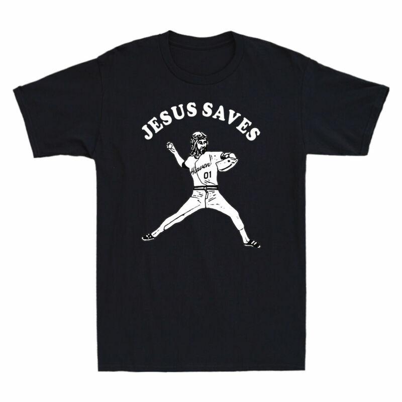 Christian Jesus Vintage Shirt Saves Tshirt Sleeve Funny Short Baseball Unisexs