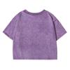 Wash Short Women T Shirt  Cool Summer Breathable Tshirt Street Tees Casual Vintage Distress Midriff-Baring Clothes