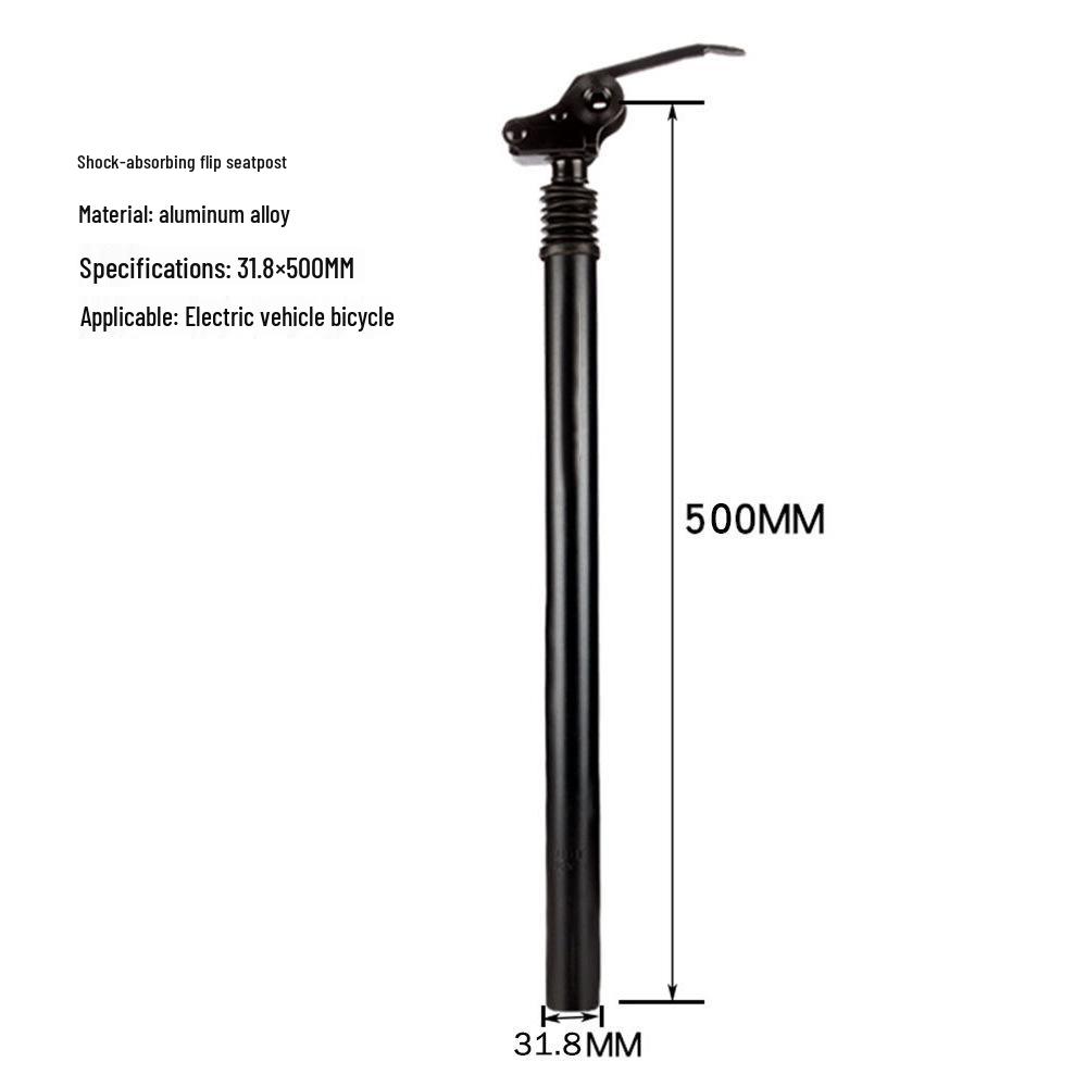 Aluminum Alloy Shock-Absorbing Seatpost for Electric Ride-Hailing Bikes, Fits 31.8/33.9mm
