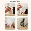 4 Pcs Self Adhesive Round Storage Case Wire Management Wire Fixing Clip Cord Organizer  Wall Mount