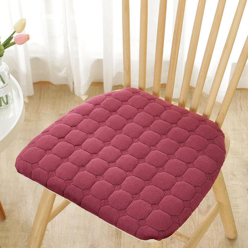 Kord Kissen in Hufeisenform Dickes Stuhlkissen Nordisch Einfarbig Abnehmbar Waschbar Sitzkissen Schlicht Rutschfest Hüftkissen mit Bändern