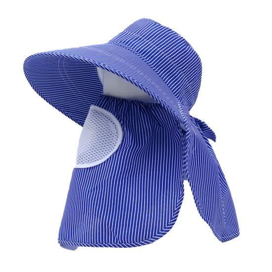 

Велосипедная шляпа, солнцезащитный козырек, защита для лица и шеи, дышащая, противоскользящая, с защитой от УФ-лучей эластичная лента, с широкими полями, для садоводства, женская кепка, головной убор темно-синий