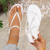 Fashion Summer Women Sandals Casual Roman Low Heel Sandals 2025 Fashion Pointed Toe Flats Trend Women Designer Shoes Sandalias De Mujer