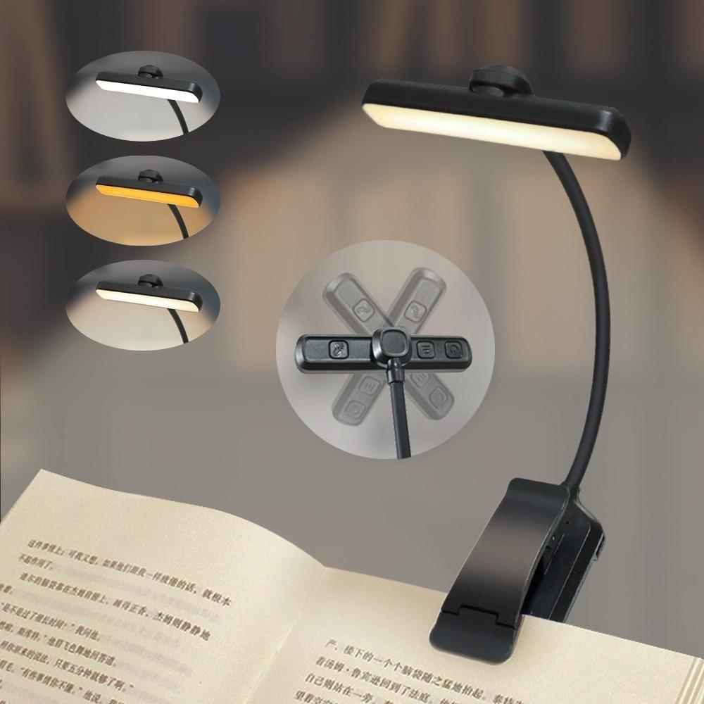 USB Rechargeable LED Book Light Eye Caring Night Reading Lamp New Dimmable Light Lamp