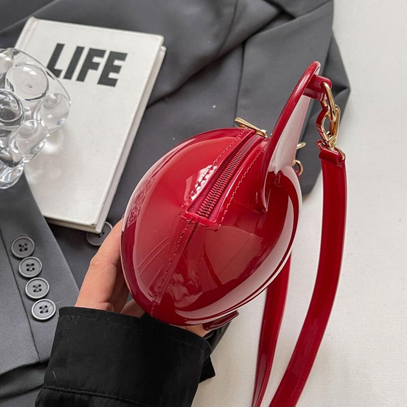 Cartoon Small Crossbody Bag for Women 2026 New Cute Girls Zipper Coin Purses Daily Casual Glossy Travel Shoulder Pack