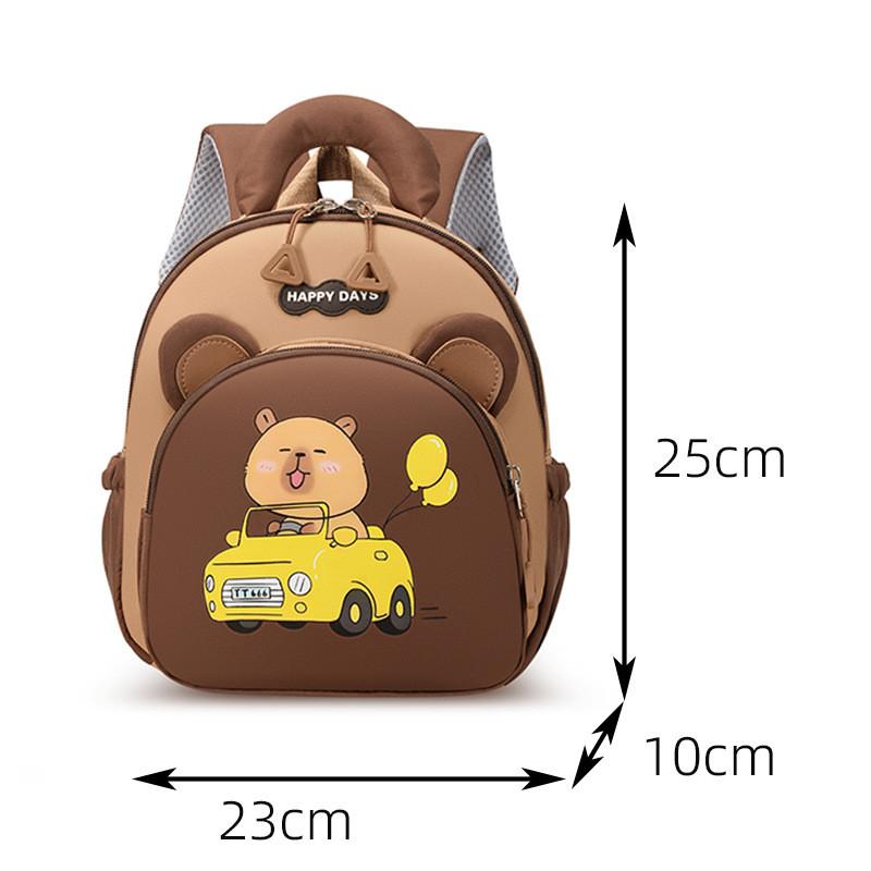Capybara Cartoon Rucksack Für Kinder Schule Mit Atmungsaktivem Nylon Komfort