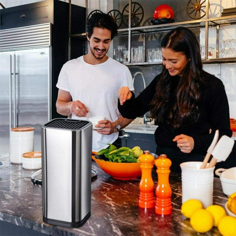 8inch Knife Holder Multifunctional Stainless Steel Knife Stand Can Hold Scissors Chef Knives Holder Kitchen Accessories Tool