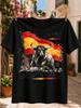 Yo Soy Espanol Stierkampf vor einer Rot-Gelben Spanischen FlaggeKühne Aquarellspritzer-Effekte Unisex Alles T-Shirt