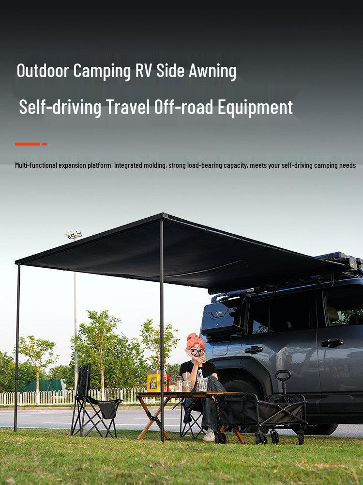Touareg-Compatible Fangcheng Bao 5 Roof Rack: Expandable Folding Ladder & Small Backpack Platform