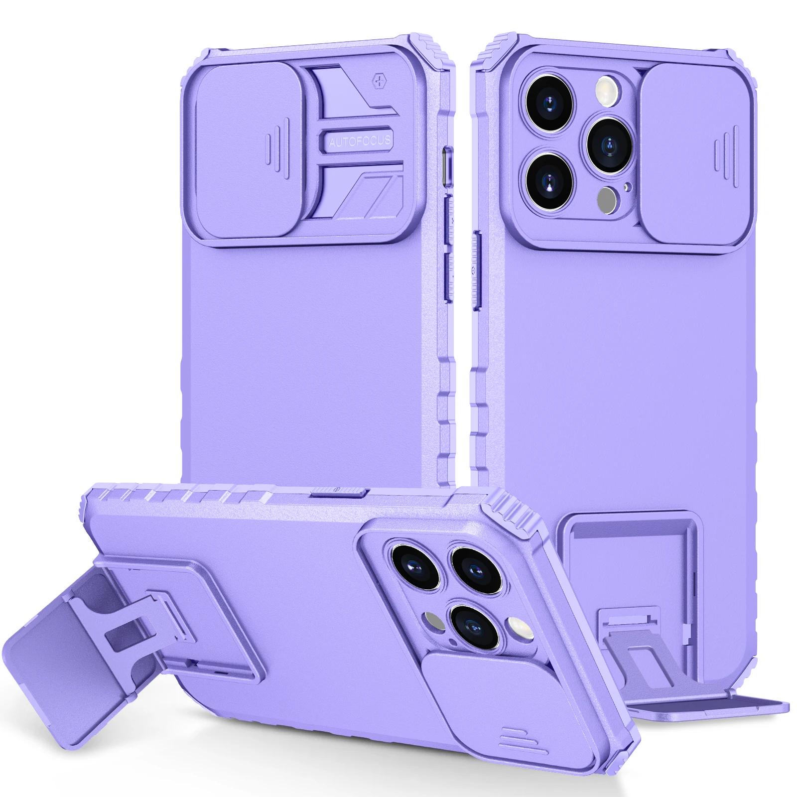 Schuif Camera Bescherming Armor Telefoonhoesje voor IPhone 16 15 14 13 12 11 Pro Max XS X XR 7 8 Plus Kunststof Houder Harde Schaal Cover For iPhone 16Pro Max