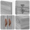 Storage Bed Frame with Grey Sonoma Finish 80 X 200 Cm
