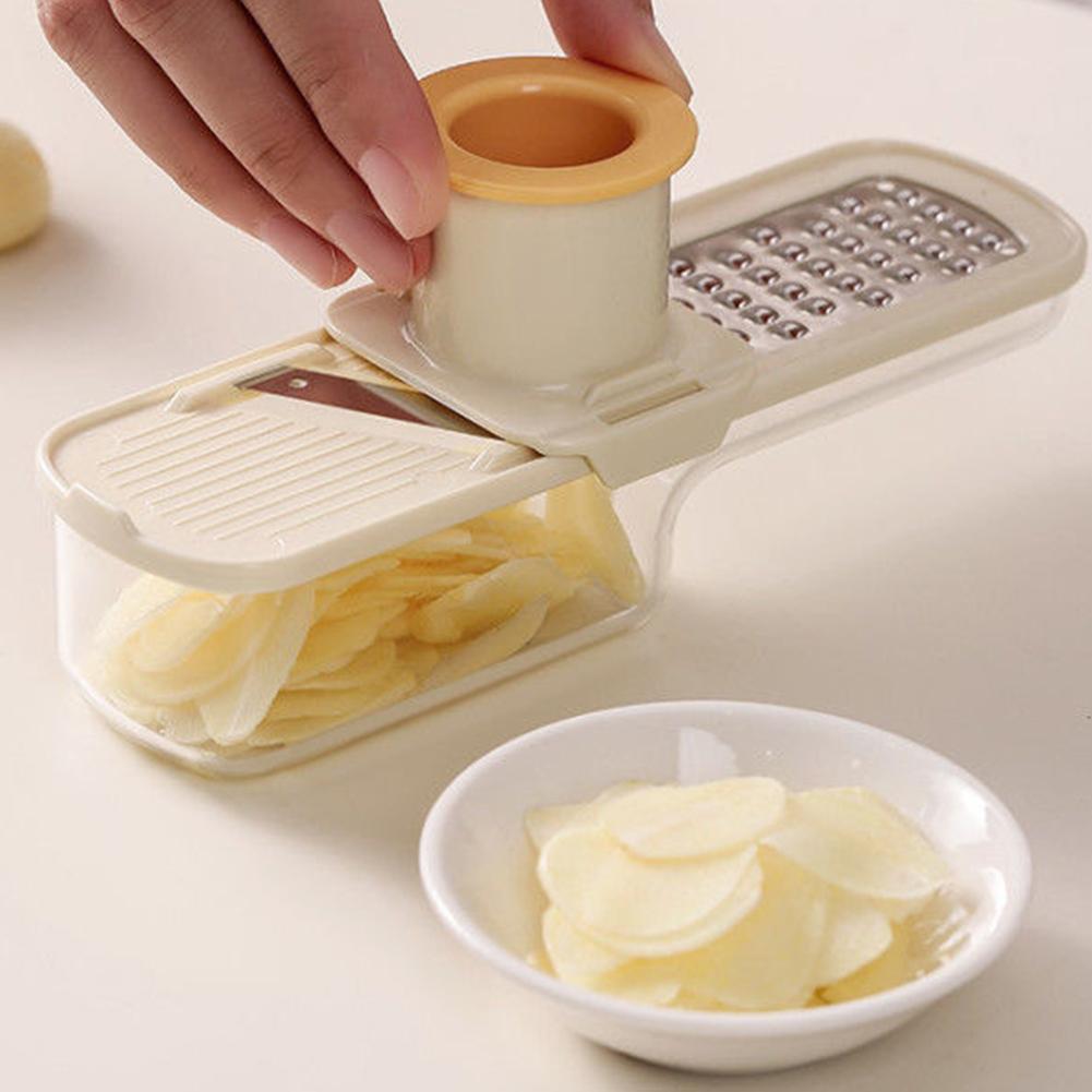 3-in-1 Multifunctional Vegetable Slicer and Grater Set - Interchangeable Blades Manual Kitchen Tool Kit for Potatoes Supplies