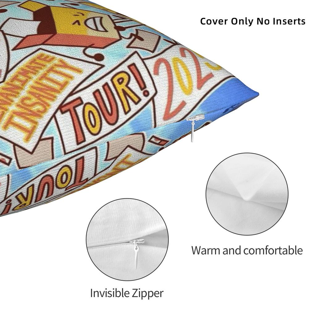 Decorative Pillow Cover BFDI Battle for Dream Island Merch Bed Pillow Case Cover Square Multi-Size