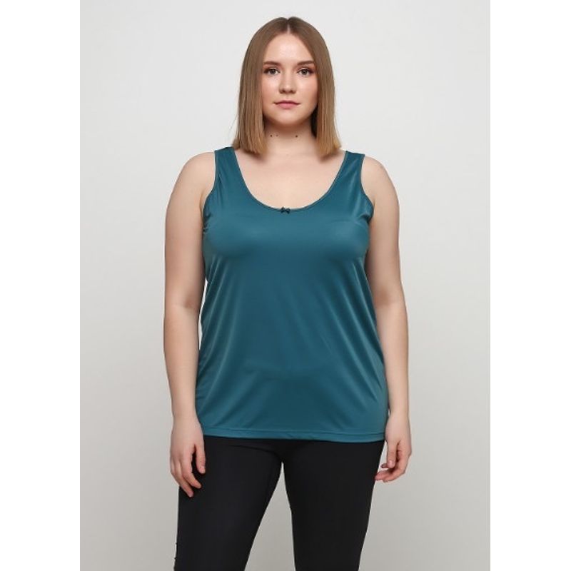 

Молочный шелк гладкий большой размер майка европейский и американский топ Smooth dark green 3XL