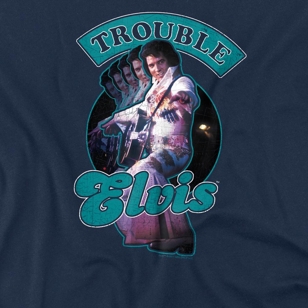 Elvis Presley Unisex Adult Total Trouble T-Shirt