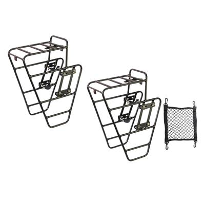 Bike Front Cargo Rack Luggage Shelf Holder Stand Lightweight Cargo Pannier Aluminum Front Rack for Cycling Riding