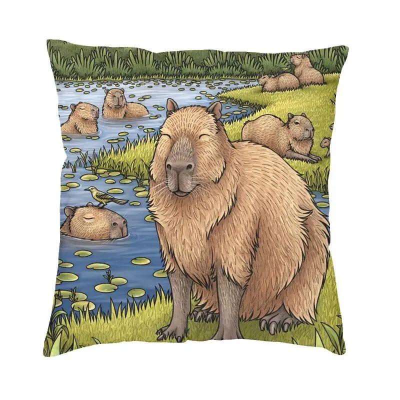 Capybara Home Cushion Cover Animal Pet Nordic Throw Pillow   Decor  Case