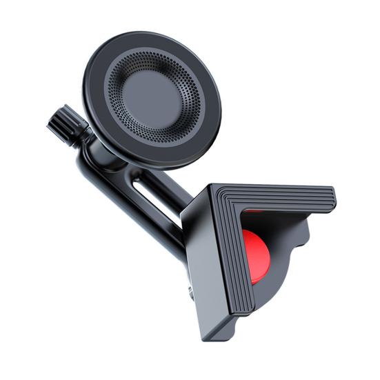 

Car Phone Holder Magnetic Dashboard & Screen Mount Adjustable Shock-Absorbing Clip-On Stand for GPS Navigation