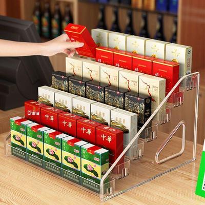 Multifunctional Display Rack for Cigarettes, Chewing Gum & Small Items - Transparent Retail Storage Box