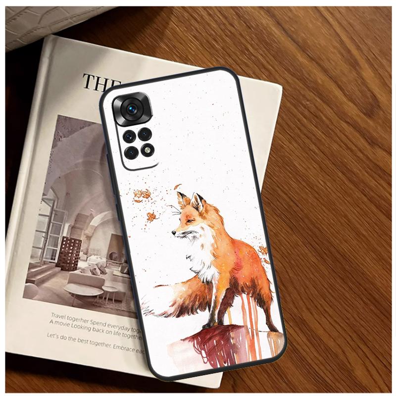 Aquarellmalerei Der Fuchs Hülle Für Xiaomi Redmi 13C 12 C 10C 9C Redmi Note 13 Pro 9 10 11 12 Pro 9S 10S 11S 12S Abdeckung