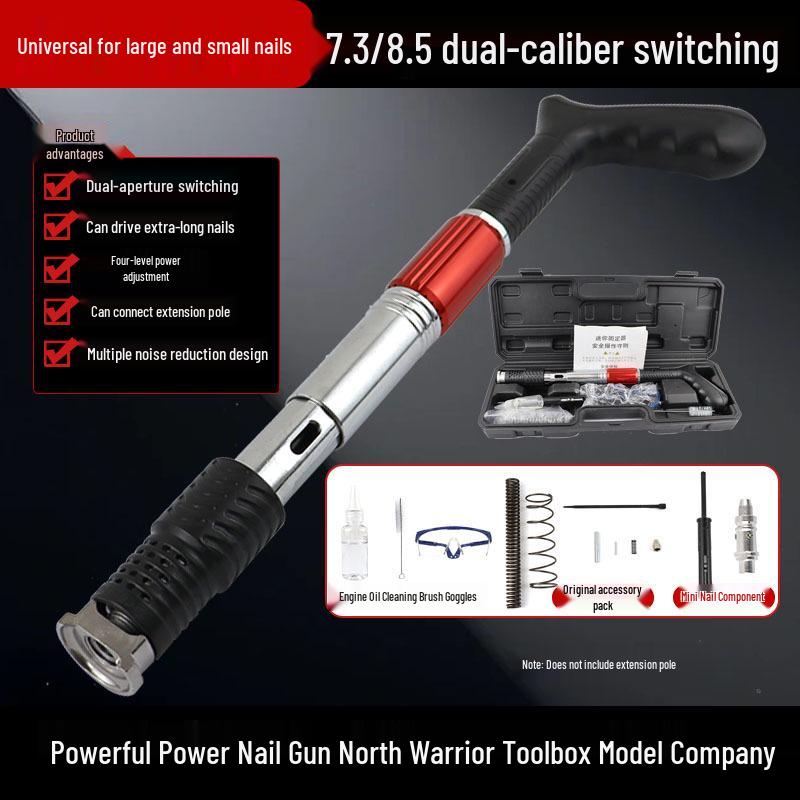 Universal Silent Powder-Actuated Nail Gun for Ceiling, Steel, and Concrete