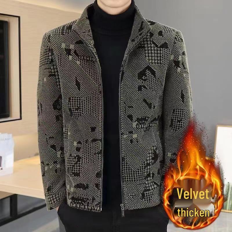Men's High-End Thickened Woolen Jacket - Autumn/Winter 2025 Collection