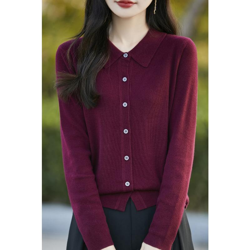 

DAFIFY Женская мода повседневная осень-зима однотонный принт длинный рукав поло воротник свитера XXL