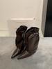 Retro Spice Girls Wind Fried Street Pants Boots Women's Shoes Autumn and Winter New Wedge Heel Medium Boots Western Cowboy Boots