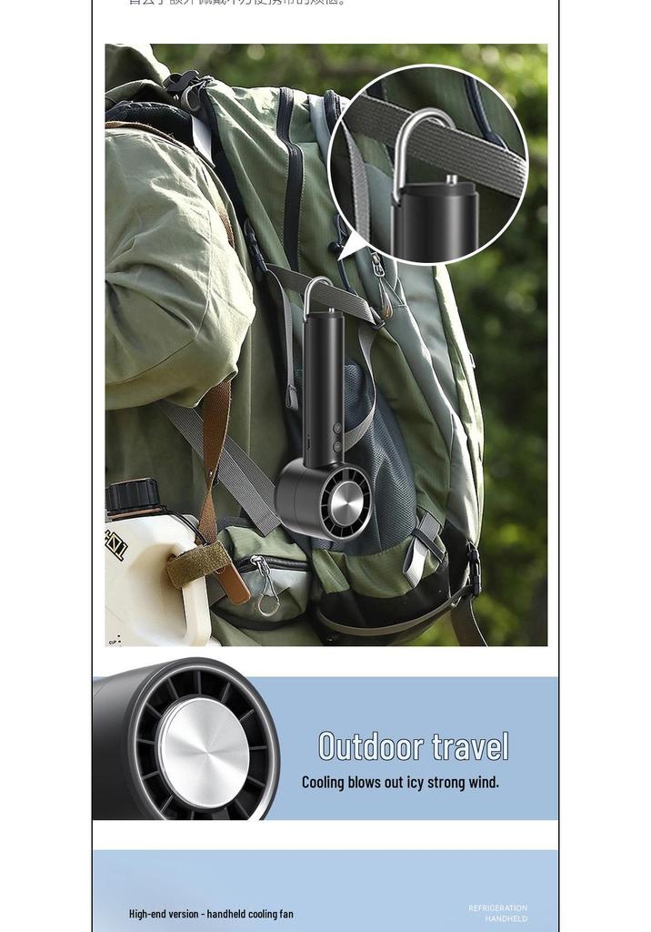 2026 Portable Handheld Fan with Adjustable Speed and Ice Pack Cooling