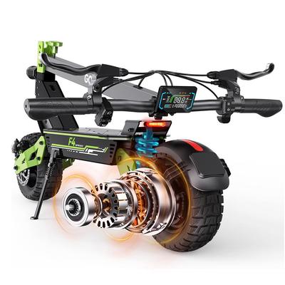 Electric Scooter Foldable Gokeep F4 11" 1000W Peak Motor Full Suspension Escooter 48V 15.6AH Max Range 55Km Load 120Kg