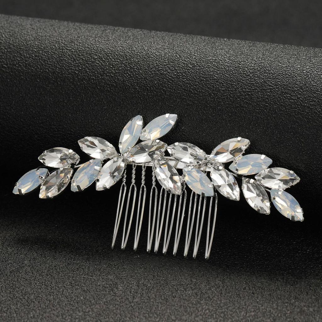 Elegant Women's Hairpin Gold Silver Leaf Pearl Hair Comb Korean Style Jewelry Wedding Hair Accessories For Girls New Year Gifts