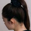 38comeoncommon Sheer Scrunchie (Shine Black)