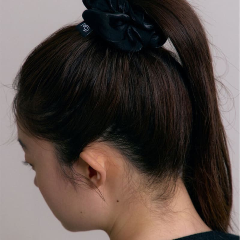 38comeoncommon Sheer Scrunchie (Shine Black)