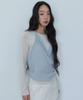 OURO Draped Halter Top [ Pale Blue ]