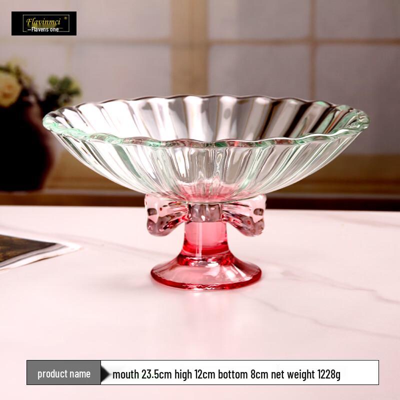 Фруктовница из стекла Flavinmci в форме бабочки с бантом