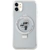 Karl Lagerfeld KLHMN61HMRSKCH iPhone 11 / Xr 6.1" White/white Hardcase Ring Stand Karl&Choupette MagSafe