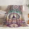 1pc Flannel Blanket, Mandala Loving Kindness Meditation Pattern, Soft Warm and Cozy Sofa Bed Office Blanket, Small Throw Blanket, Nap Blanket, Ideal G