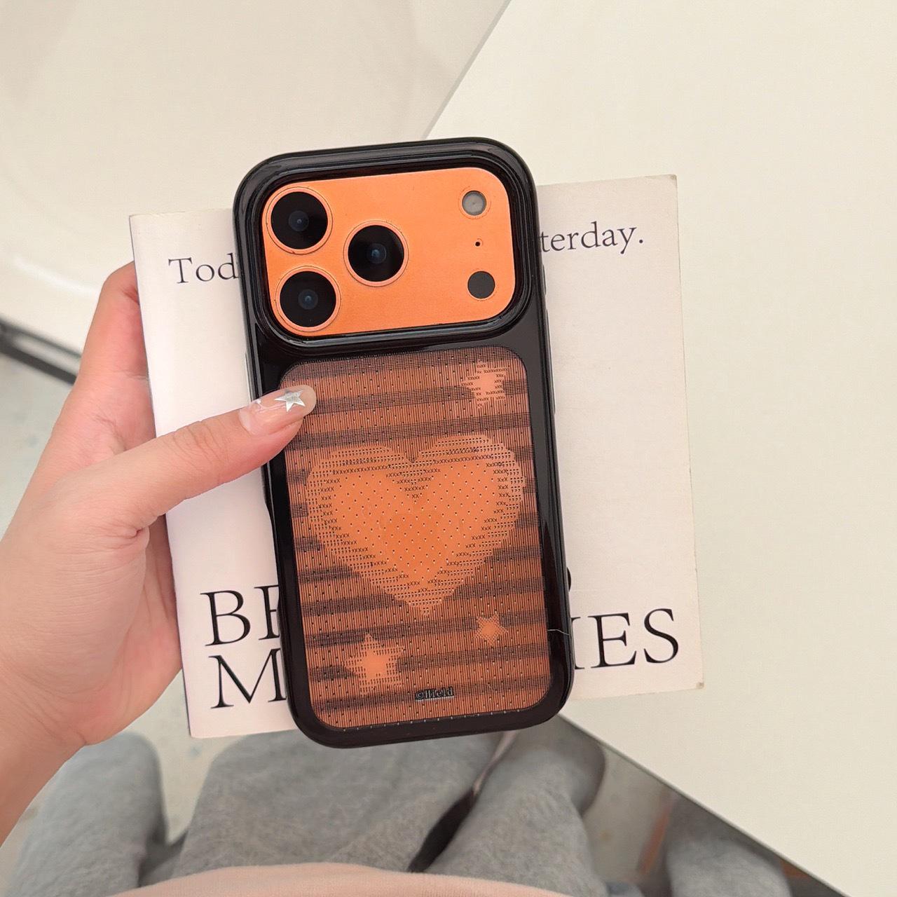 

Korean Lace Heart iPhone Case for 14/15/16/17 Pro Max 15 Pro Max