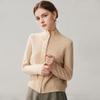 Women's Hand-knit High-neck Cashmere Cardigan - Autumn/Winter Chic