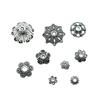100 pièces Caps de Perles Charms Pendentifs Couleur Argent Antique Caps de Perles Charms Pendentifs Accessoires de Bijoux DIY Réceptacles Charms